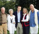 Thierry Roland, sa mère Liouba, son fils Gary, sa femme Françoise et son beau-père Claude 