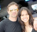 Olivier Martinez et Michelle Rodriguez sur la plage du Nikki Beach, à Cannes, le 20 mai 2010