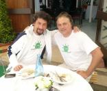 Radu Mihaileanu et Denis Charvet  au tournoi des personnalités 2010. 1er juin