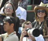 Mathieu Lecat et Hélène Ségara au tournoi de Roland-Garros. 2/06/2010