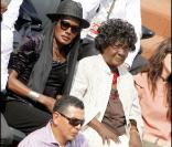 Grace Jones et sa maman au tournoi de Roland-Garros, le 2 juin 2010