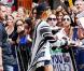 Miley Cyrus se rendant sur le plateau de la célèbre émission The Late Show With David Letterman
