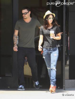 Megan Fox et Brian Austin Green, à Los Angeles, en juillet 2009.