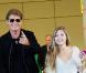 David Hasselhoff et sa fille Taylor à l'aéroport de Vienne en Autriche le 3 juillet 2010  