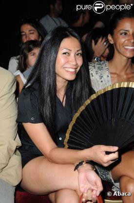 Anggun lors du défilé de Basil Soda au Grand Palais, le 6 juillet 2010 à Paris