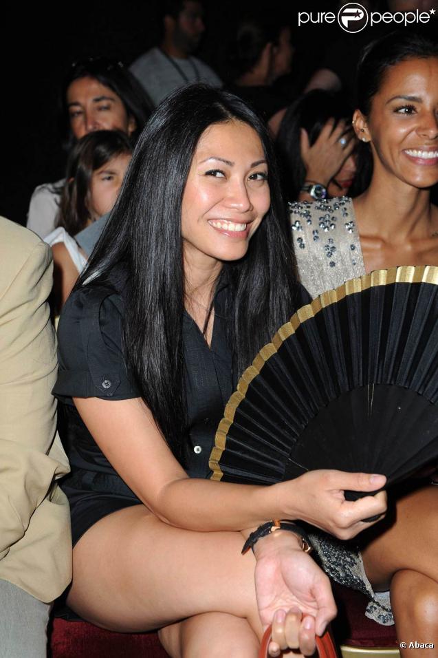 Anggun lors du défilé de Basil Soda au Grand Palais, le 6 juillet 2010 à Paris