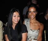 Anggun et Shy'M lors du défilé de Basil Soda au Grand Palais, le 6 juillet 2010 à Paris