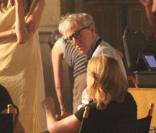 Tournage de  Midnight in Paris , le 8 juillet 2010 : Woody Allen