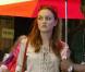 Leighton Meester sur le tournage de Gossip Girl, le 13 juillet 2010 à New York