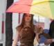 Leighton Meester sur le tournage de Gossip Girl, le 13 juillet 2010 à New York