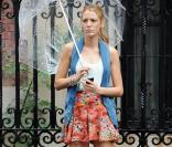 Blake Lively sur le tournage de Gossip Girl à New York, le 14 juillet 2010
