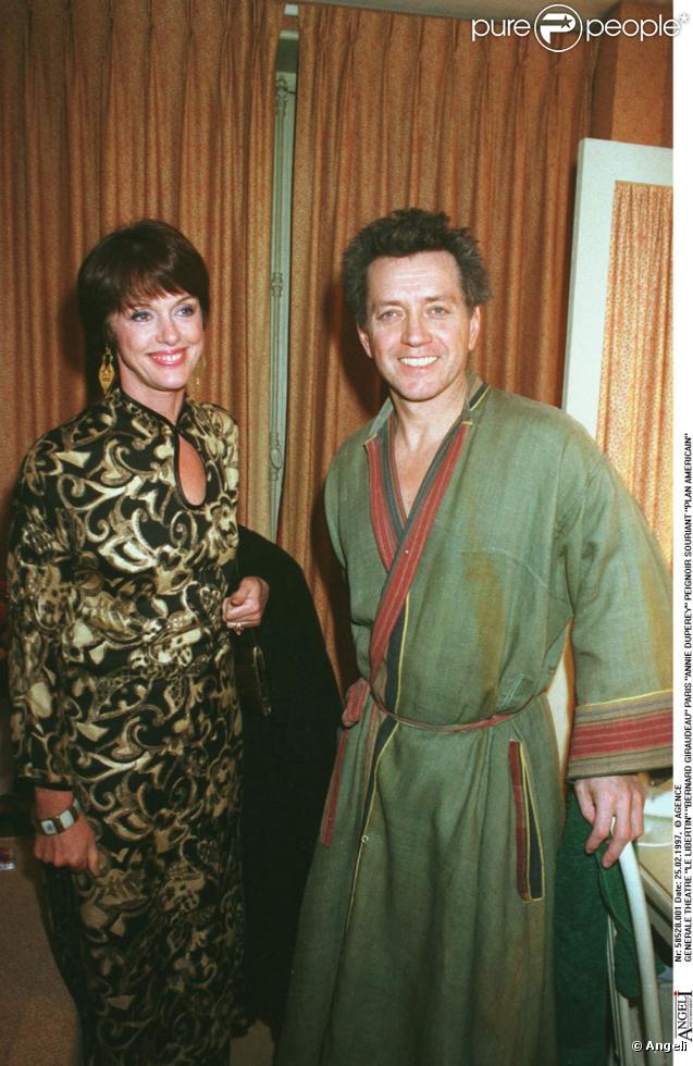 Bernard Giraudeau et Anny Duperey pendant leur 18 ans de vie commune, de vie de théatre, de vie de cinéma...
