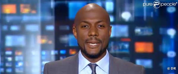 Harry Roselmack avec le bouc le 20 juillet 2010 au journal de 20 Heures sur TF1