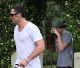 Megan Fox et Brian Austin Green se rendent chez leur coach, à Beverly Hills, le 27 juillet 2010