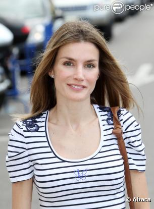 Letizia d'Espagne à Majorque le 6 août 2010