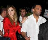 Craig David et sa nouvelle petite amie Fearne Cotton à la sortie du restaurant Prime one 12 à Miami en août 2010