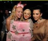 Christina Aguilera et Kim kardashian à Miami en juin dernier pour l'enterrement de vie de jeune fille de Simone Harouche 