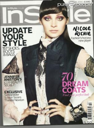 Nicole Richie en couverture du magazine InStyle du mois d'octobre 2010
