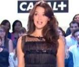 Charlotte Le Bon lors de sa première météo au Grand Journal, le 30 août 2010.