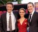 Vincent Cassel, Natalie Portman et Darren Aronofsky sur le tapis rouge de la 67e Mostra de Venise, à l'occasion de la cérémonie d'ouverture du festival, le 1er septembre 2010.