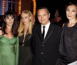 Christine Citti, Emmanuelle Béart, Bruno Barde et Jeanne Balibar à l'occasion du dîner d'ouverture du 36e Festival du Film Américain de Deauville, le 3 septembre 2010.