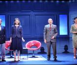 Romane Bohringer, Didier Bénureau et les autres comédiens pendant le filage de la pièce Les amis du placard (4 septembre / théâtre de la pépinière, Paris)