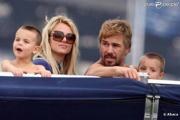 Britney Spears et ses fils, Jayden et Preston, et son petit ami jason Trawick