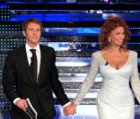 Emmanuel Philibert de Savoie et Sophia Loren lors de l'élection de Miss Italie. 13/09/2010