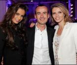 Malika Ménard et Sylvie Tellier à la soirée de lancement de la chaîne Stylia, au Mini Palais, à Paris. 20/09/2010