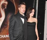 Brad Pitt et Angelina Jolie le 4 octobre 2008. Angie a donc accouché de ses jumeaux... moins de trois mois avant ! 
