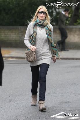 Claudia Schiffer à Londres, le 28 septembre 2010