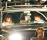 Brad Pitt et Robin Wright sur le tournage de  Moneyball , à Van Nuys, en Californie, le 30 septembre 2010.