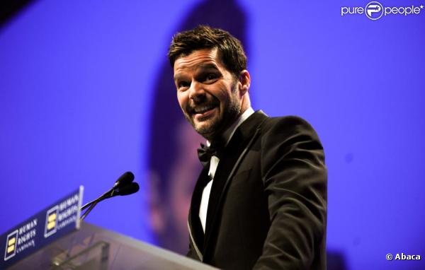 Ricky Martin au 14e dîner pour les droits de l'homme, à Washington, le 9 octobre 2010