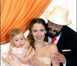 Nicoletta, Luciano et leur fille Alice en décembre 2003