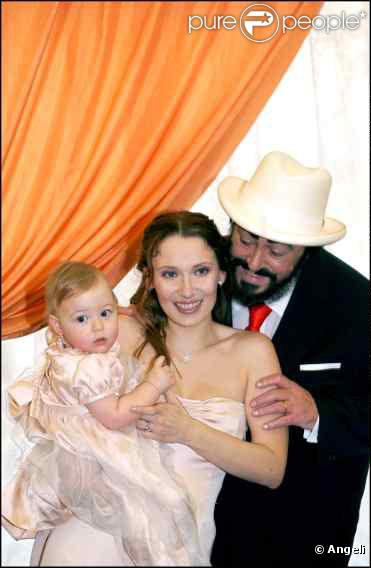 Nicoletta, Luciano et leur fille Alice en décembre 2003
