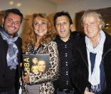 Jérome Anthony, Julie Piétri et Dave lors de la soirée pour le lancement du livre ABBA à Paris le 14 octobre 2010