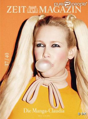 Claudia Schiffer en couverture de Zeit, à l'occasion des 40 ans du magazine allemand.