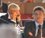 Isabelle Balkany et Jean Sarkozy, Conseil général des Hauts-de-Seine à Nanterre, le 23 octobre 2009