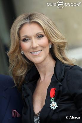 Céline Dion à l'Elysée en mai 2008 