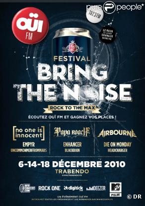 La 1e édition du festival Bring the Noise de Ouï FM aura lieu en décembre 2010 au Trabendo, avec un programme alléchant.