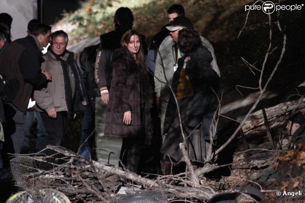 Angelina Jolie sur le tournage de son premier film à Budapest en octobre 2010