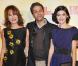 Sami Bouajila entouré d'Audrey Tautou et Nathalie Baye à l'occasion de l'avant-première de De vrais mensonges , dans l'enceinte du Gaumont Opéra, à Paris, le 29 novembre 2010.
