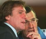 Gérard Bourgoin et Gérard Depardieu en 1996.<br />