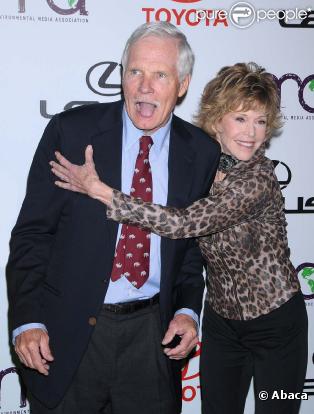 Ted Turner et Jane Fonda, Los Angeles, le 16 octobre 2010 