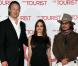 Le réalisateur Florian Henckel von Donnersmarck, Angelina Jolie et Johnny Depp présentent The Tourist à Berlin, le 14 décembre 2010