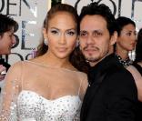 Jennifer Lopez et Marc Anthony à l'occasion de la 68e cérémonie des Golden Globes, qui s'est tenue au Beverly Hilton Hotel de Los Angeles, le 16 janvier 2011.