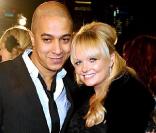 Emma Bunton et son fiancé Jade Jones à Londres, le 26 janvier 2011.