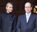 Charlene Wittstock et le prince Albert suivent la messe prononcée pour la Sainte-Dévote, le 27 janvier 2011, à Monaco.