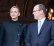 Charlene Wittstock et le prince Albert suivent la messe prononcée pour la Sainte-Dévote, le 27 janvier 2011, à Monaco.