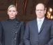 Charlene Wittstock et le prince Albert suivent la messe prononcée pour la Sainte-Dévote, le 27 janvier 2011, à Monaco.